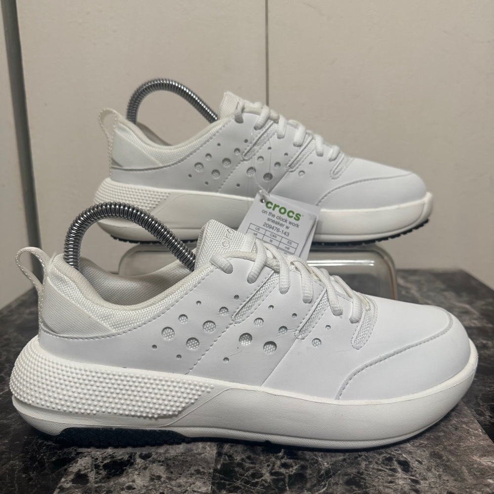 Crocs Women's On The Clock Work Sneakers  size 8